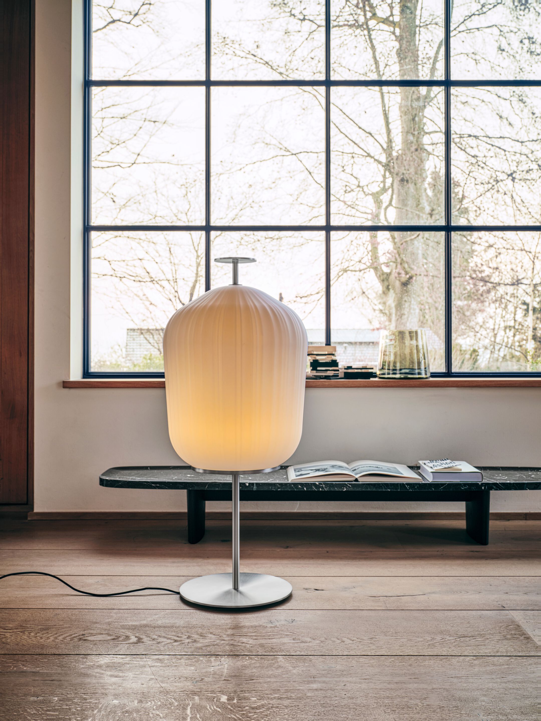 Алюминиевый и стеклянный светодиодный торшер Classicon Plissée ARCH-00095717 - Вид №4