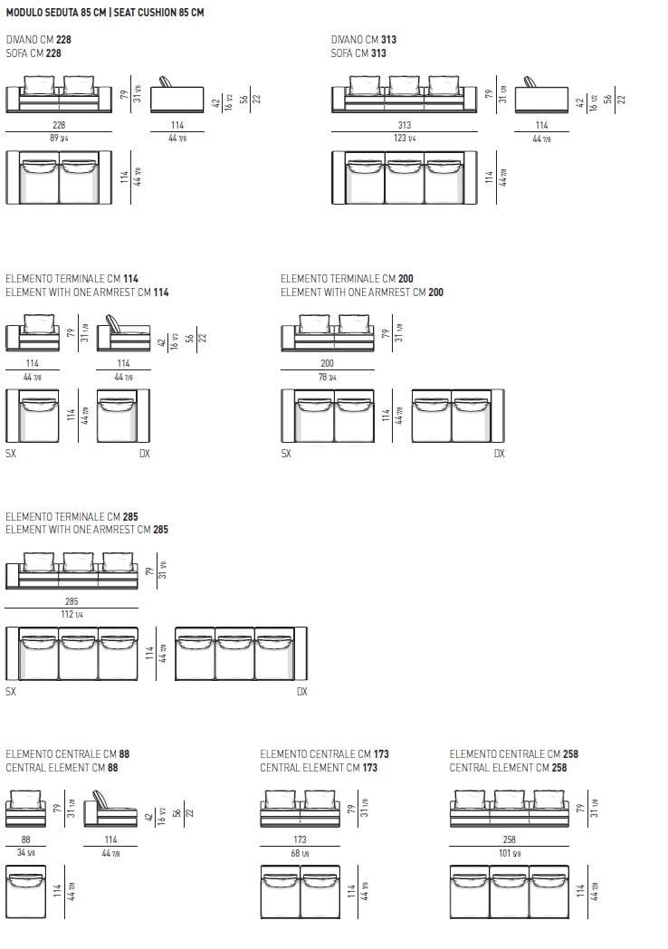 Модульный угловой диван из ткани Minotti ARCH-00085023 - Вид №7