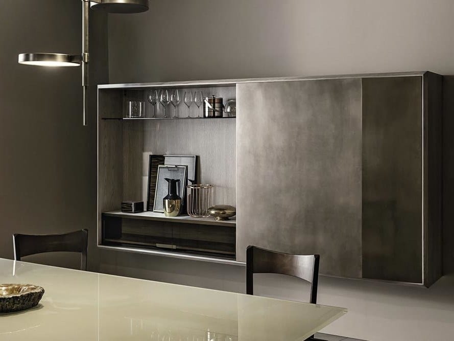 Деревянный подвесной шкаф с раздвижными дверями Shake ARCH-00149798 - Вид №2