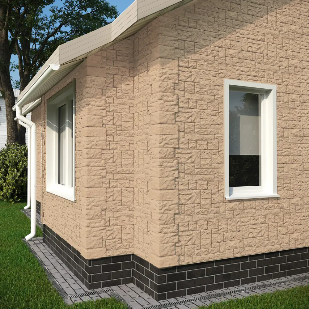 Фасадная панель FineBer Камень дикий цвет терракотовая STLM-2133995 - Вид №4