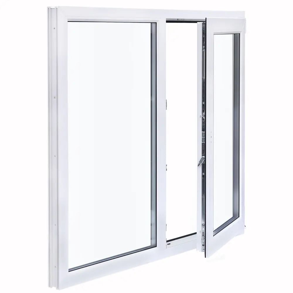 Окно пластиковое ПВХ VEKA двустворчатое 1270x1200 мм (ВxШ) однокамерный стеклопакет белый/темный дуб STLM-2038129 - Вид №2