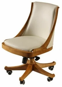 Morelato Поворотный офисный стул из вишневого дерева с колесами Biedermeier Art. 5189