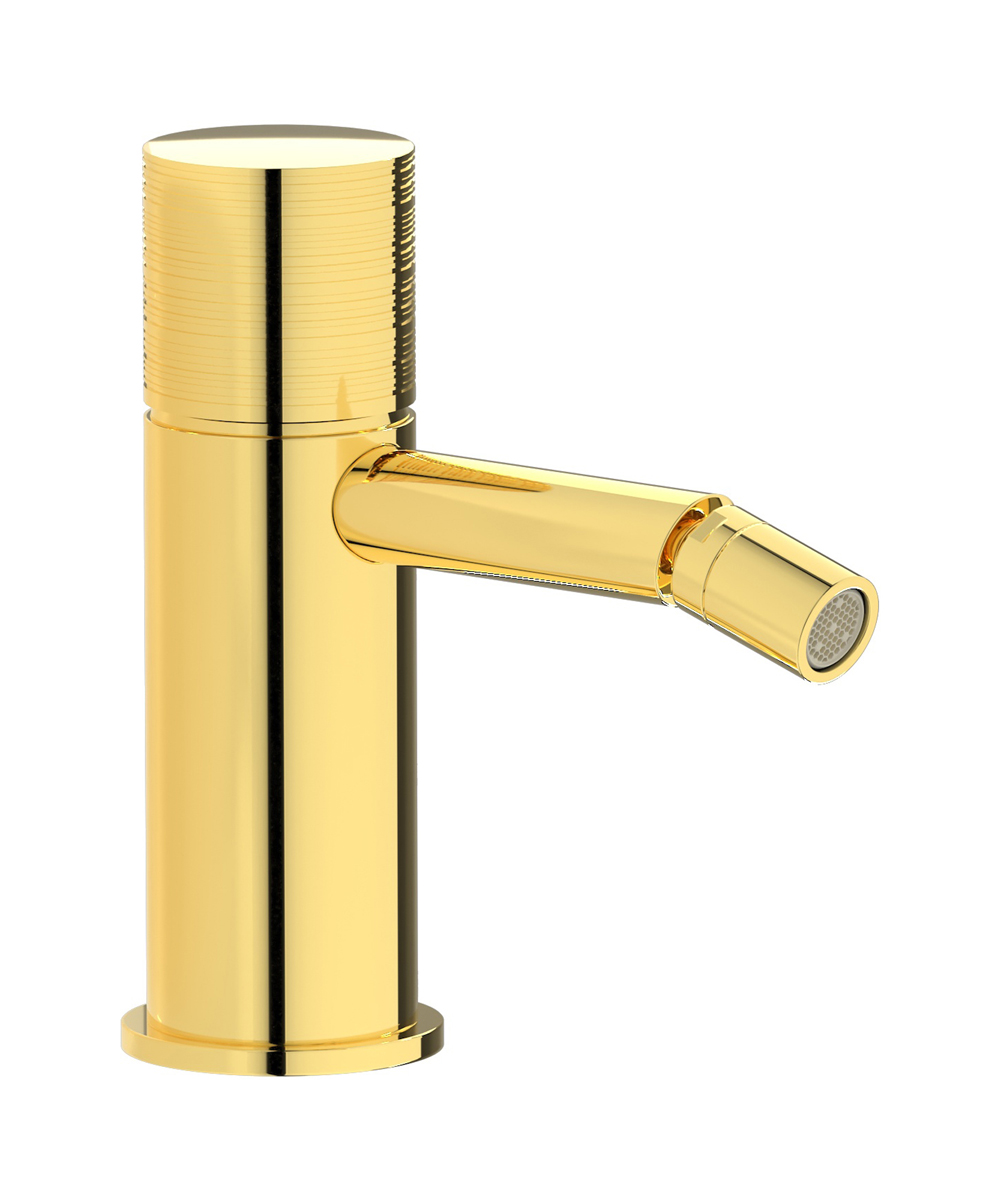 Смеситель для биде на 1 отверстие в комплекте с донным клапаном. WE ARE IB vn399oo Gold Vinile