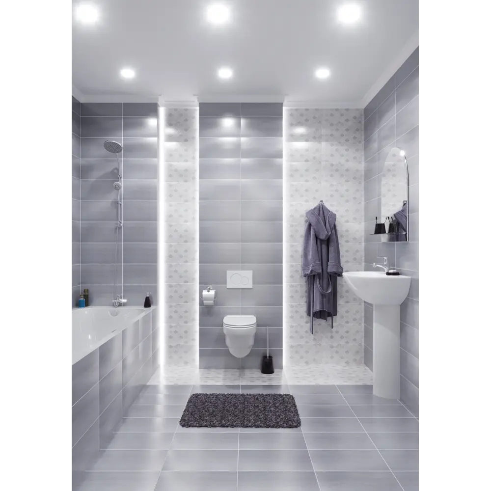 Плитка наcтенная «Сноувинд» 20х40 см 1.58 м2 цвет белый LB CERAMICS STLM-2133694 - Вид №3