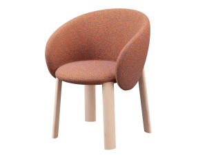 Тканевый мягкий стул с деревянной основой