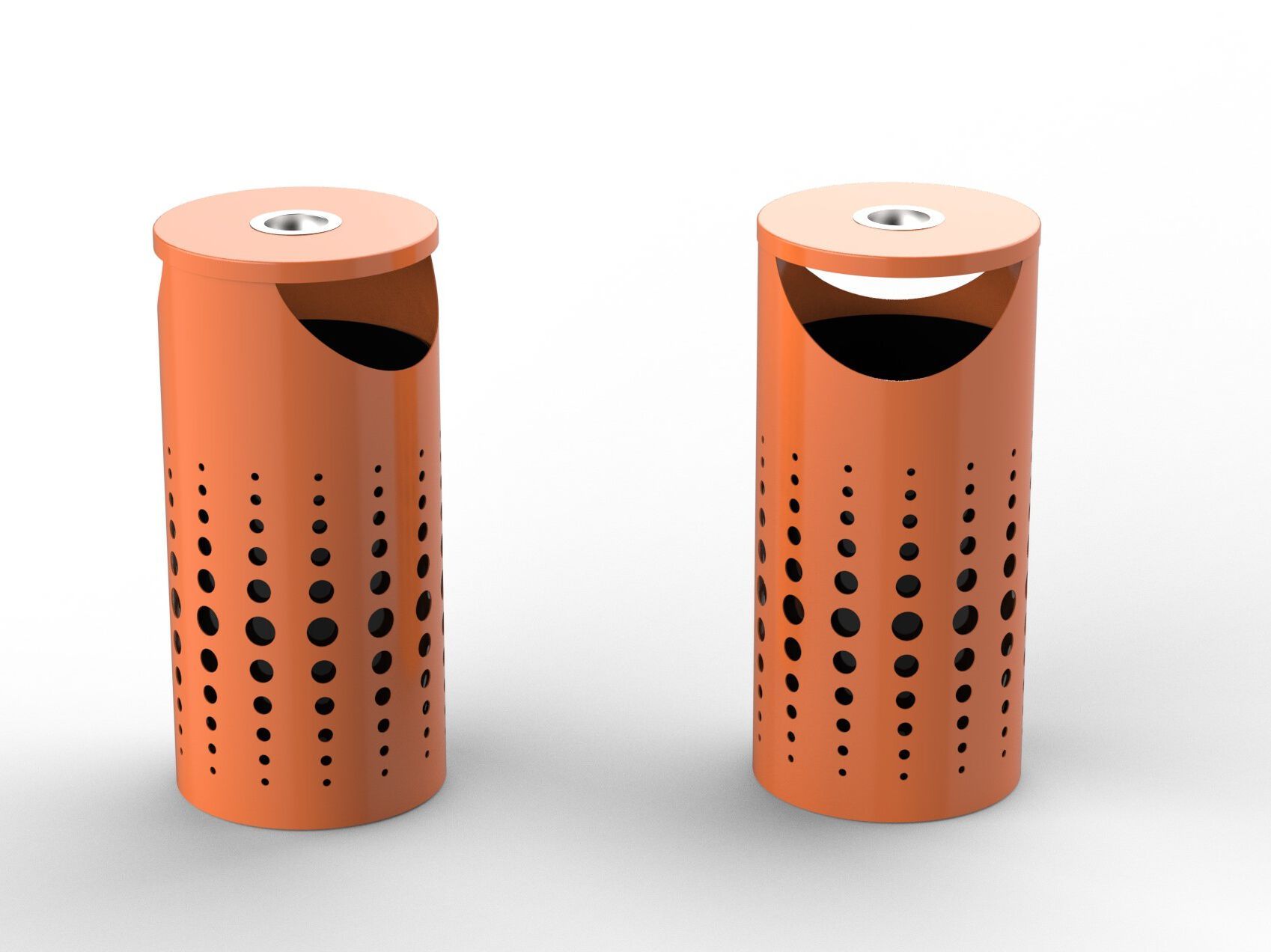 Наружные держатели для мусора из листового металла с крышкой и пепельницей CITYSì SOULE ARCH-00113108