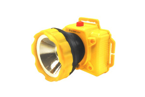 16392460 Налобный фонарь LED53761 желтый, 1 LED, 1 Вт, 1 режим, 3XR6, пластик, коробка 14255 Ultraflash