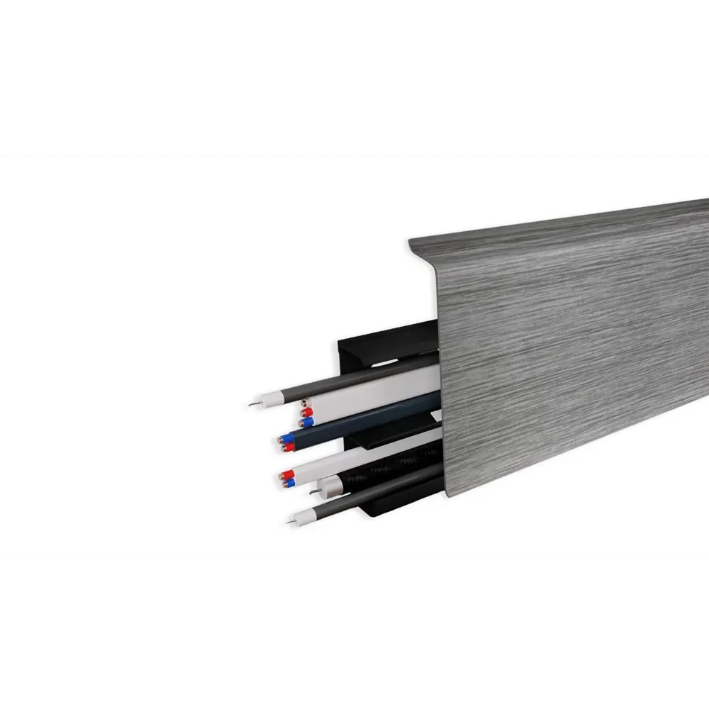 Плинтус напольный Prime ПВХ цвет алюминий 2220x2.2x80 мм Santreyd STLM-2032232