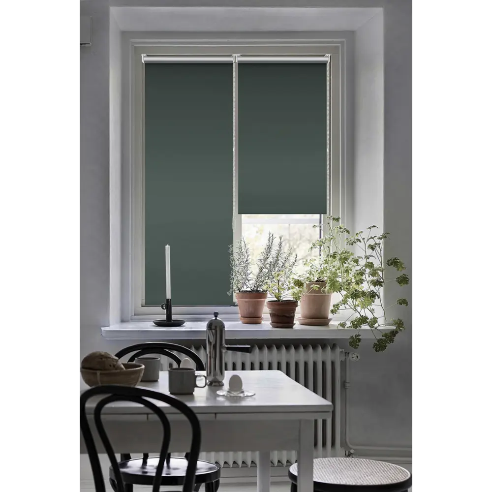 Штора рулонная блэкаут Эскар 70x160 см серо-зеленая Emeraldo BLACKOUT STLM-2131104 - Вид №5