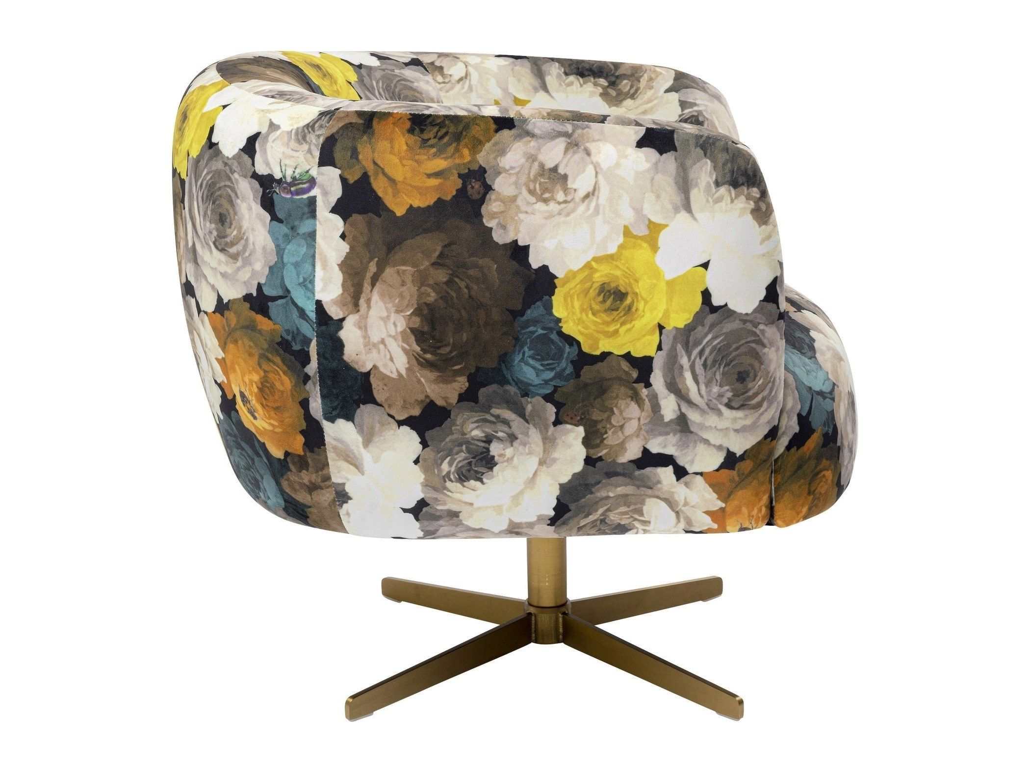 Тканевое вращающееся кресло с подлокотниками KARE Design Пион ARCH-00081227 - Вид №2