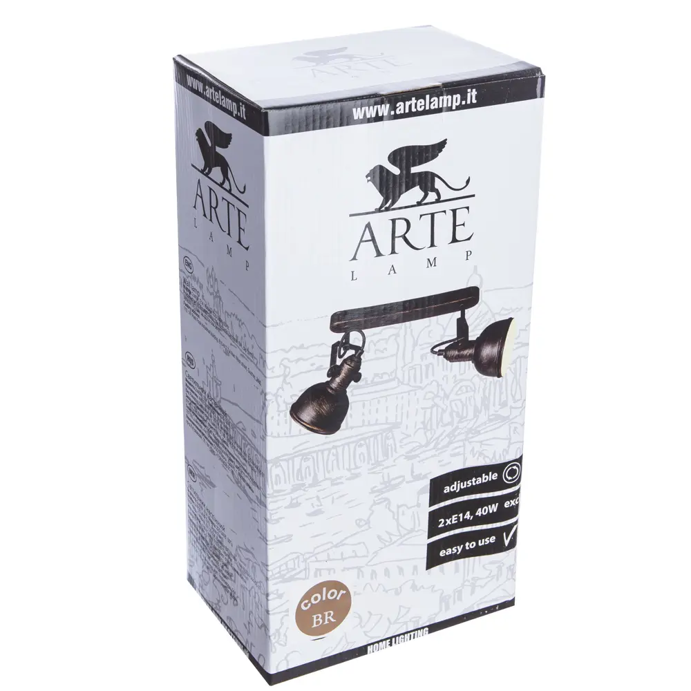 Спот Martin 2xE14x40 Вт, металл, цвет коричневый Arte Lamp STLM-2191007 - Вид №7