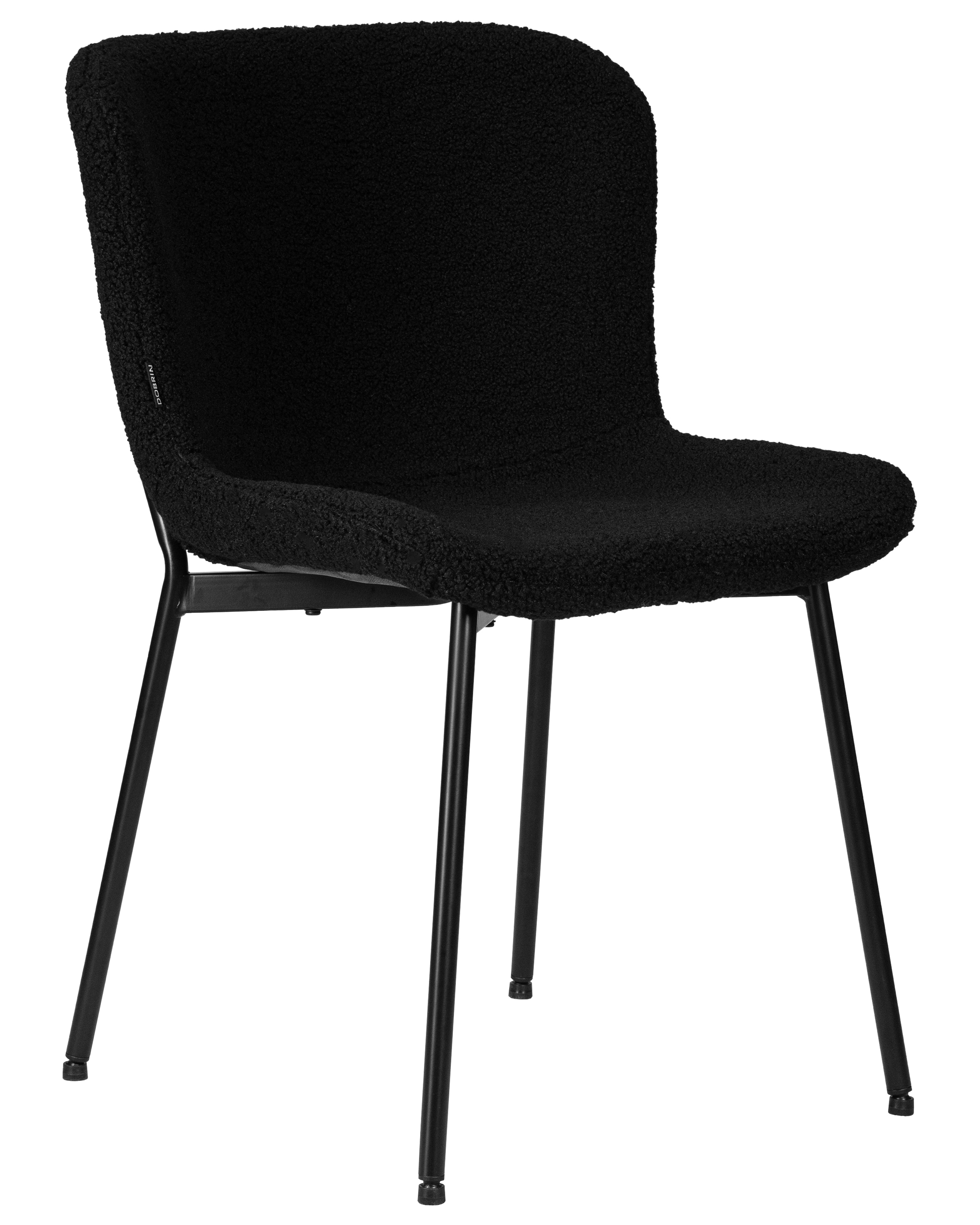 91068471 Кухонный стул Milo -7404 79.5х60х49 см ткань цвет черный LML STLM-0466783 DOBRIN