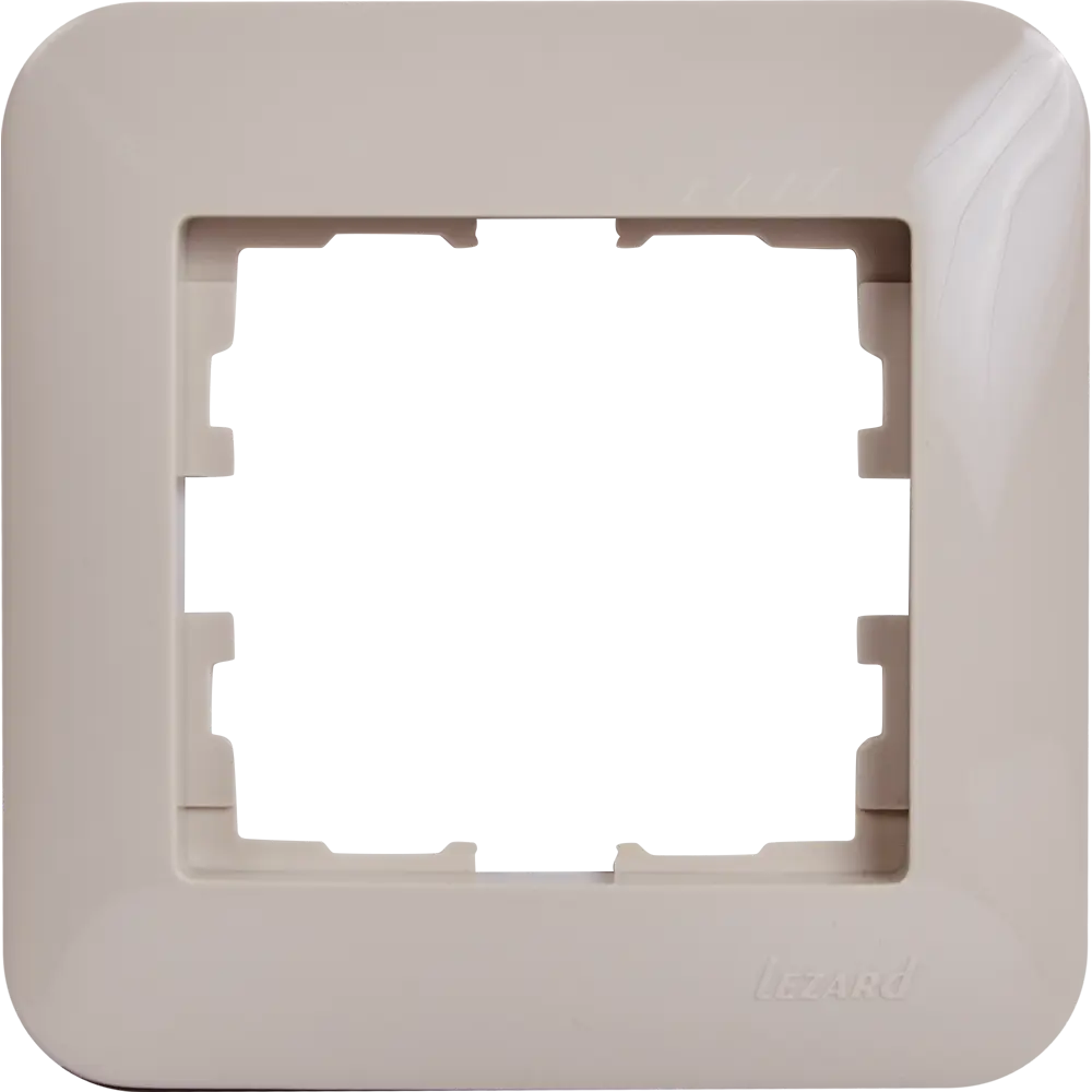 Рамка для розеток и выключателей Lezard Karina Life 1 пост горизонтальная цвет кремовый STLM-2004670