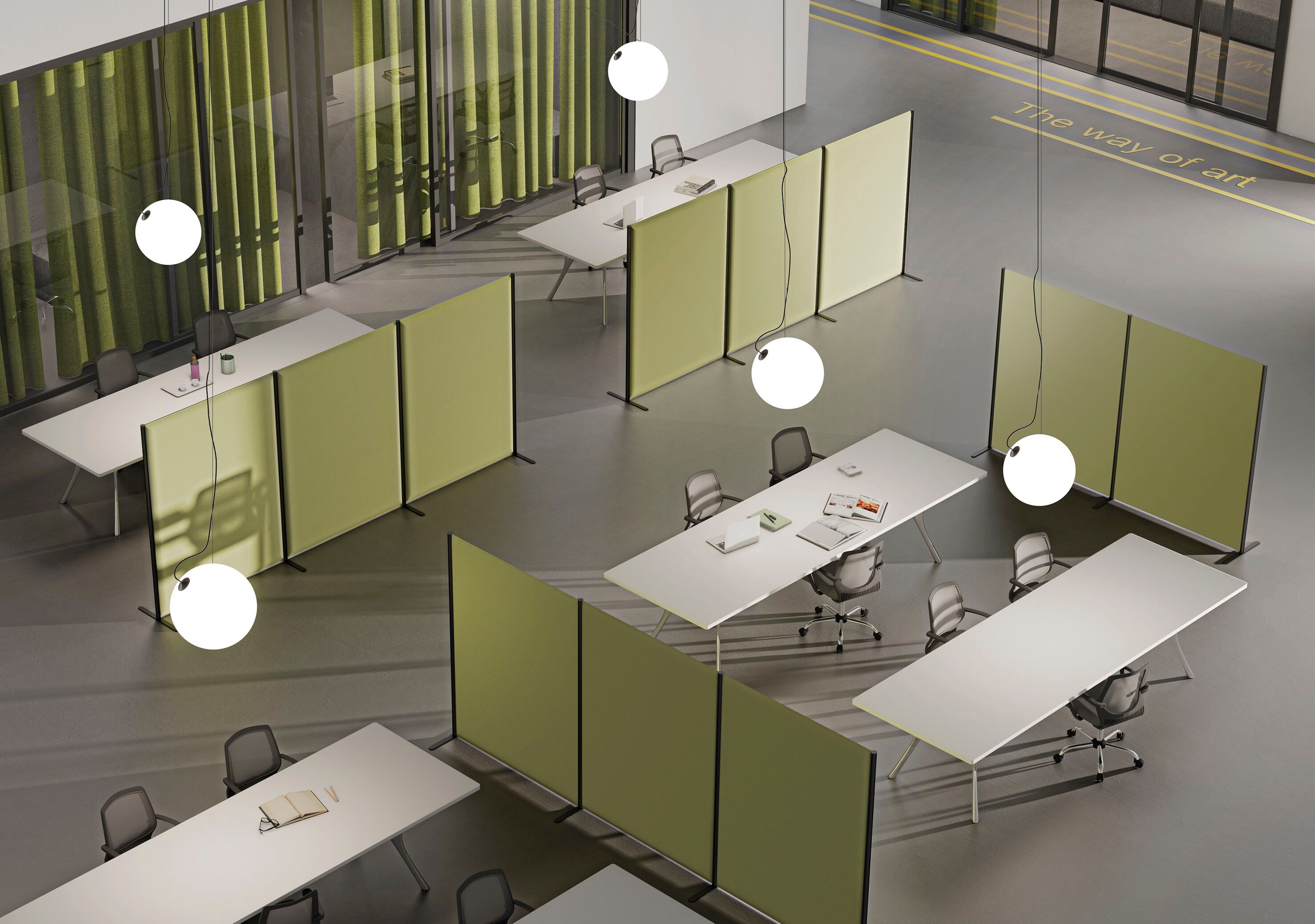 Звукопоглощающая отдельно стоящая офисная перегородка Caimi Brevetti CLIP ARCH-00029950 - Вид №7