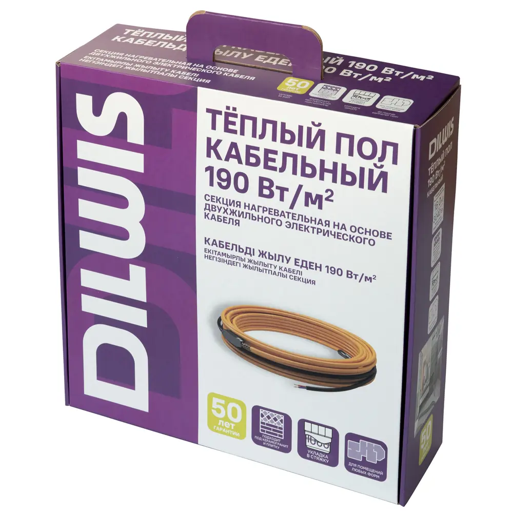 Нагревательный кабель для теплого пола DILWIS 16 м2 3040 Вт STLM-2088216 - Вид №2