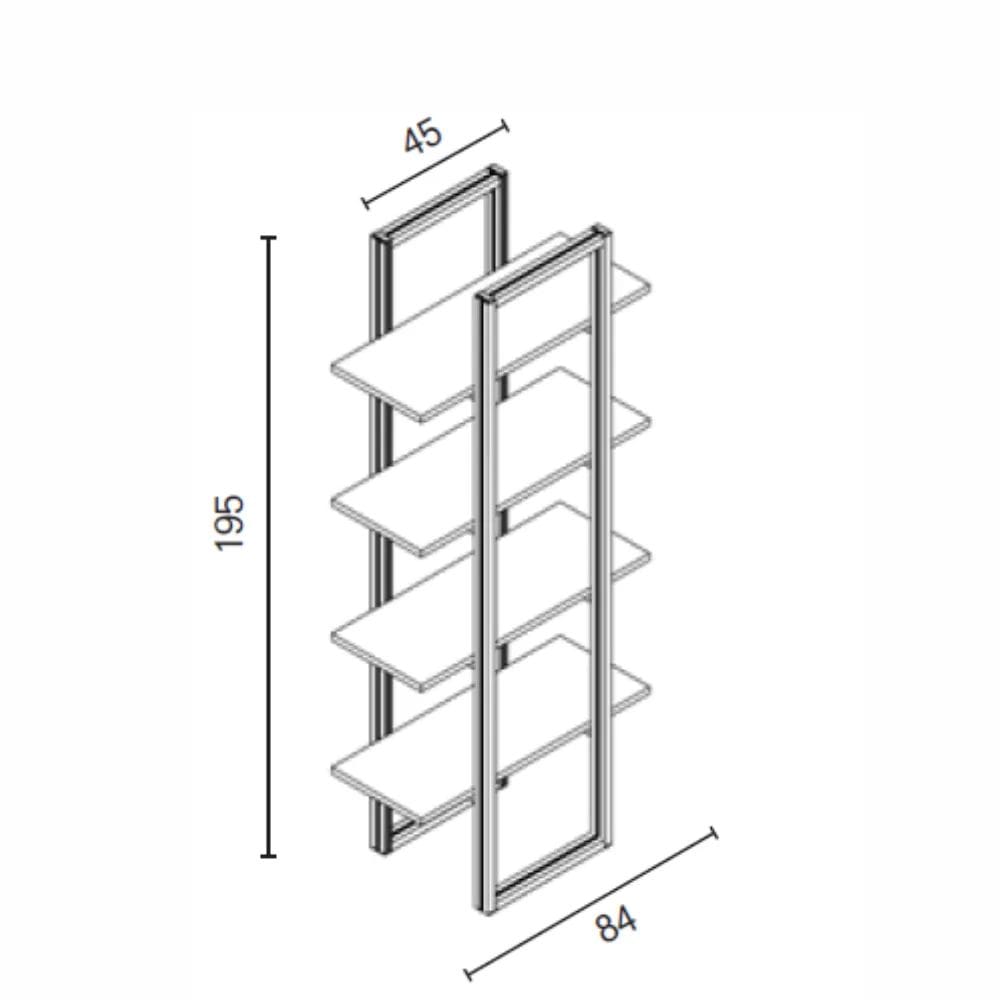 Модульный книжный шкаф из алюминия и дерева STUDIO T Ecodesign ARCH-00061159 - Вид №12