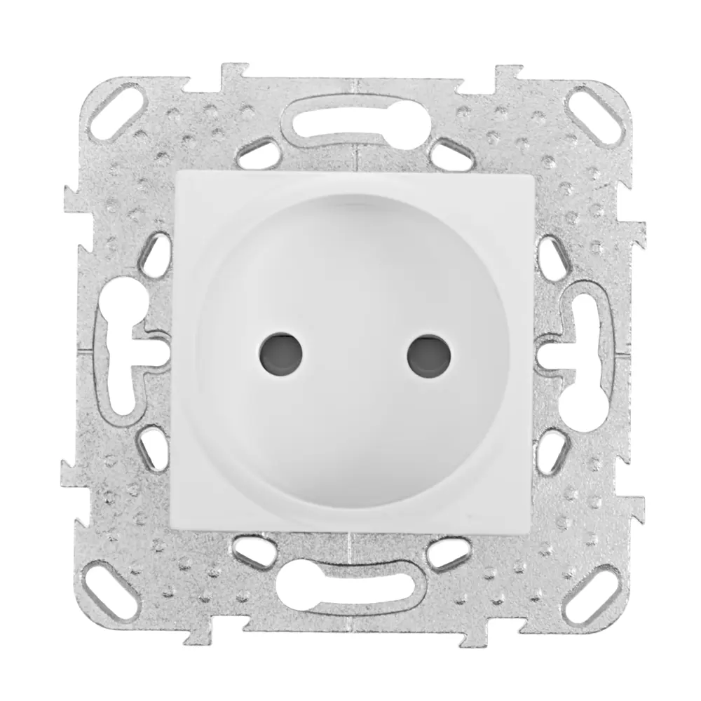 Розетка встраиваемая Systeme Electric Unica без заземления со шторками цвет белый STLM-2004062