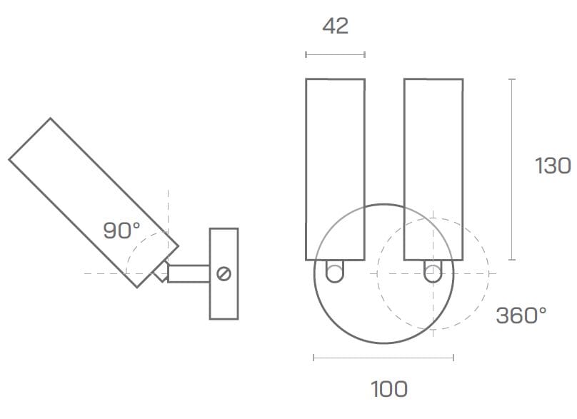 Регулируемая алюминиевая настенная лампа Amarcords Tobe ARCH-00114024 - Вид №11