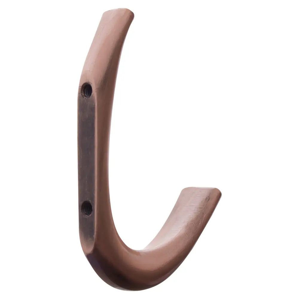 Крючок максимальная нагрузка 10 кг 50 мм сталь крепление на саморезы цвет античная медь KERRON STLM-2206500 - Вид №1