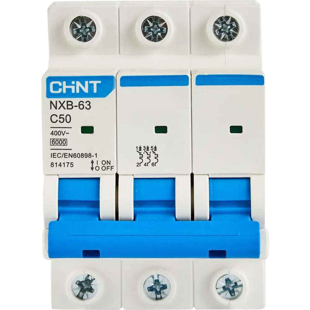 Автоматический выключатель CHINT NXB-63 3P C50 А 6 кА STLM-2161629 - Вид №1