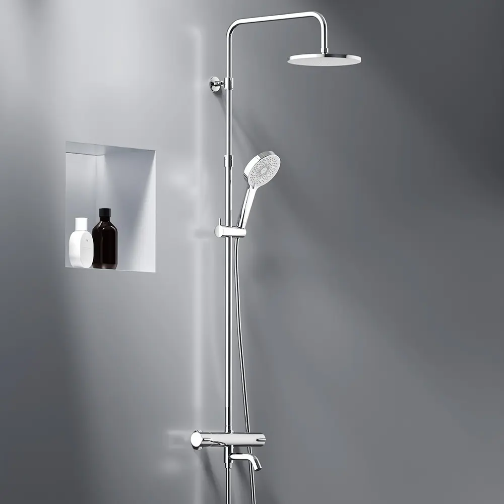 Душевая система Damixa Rowan 921381000LM с термостатом 2 режима цвет хром STLM-2036318 - Вид №2