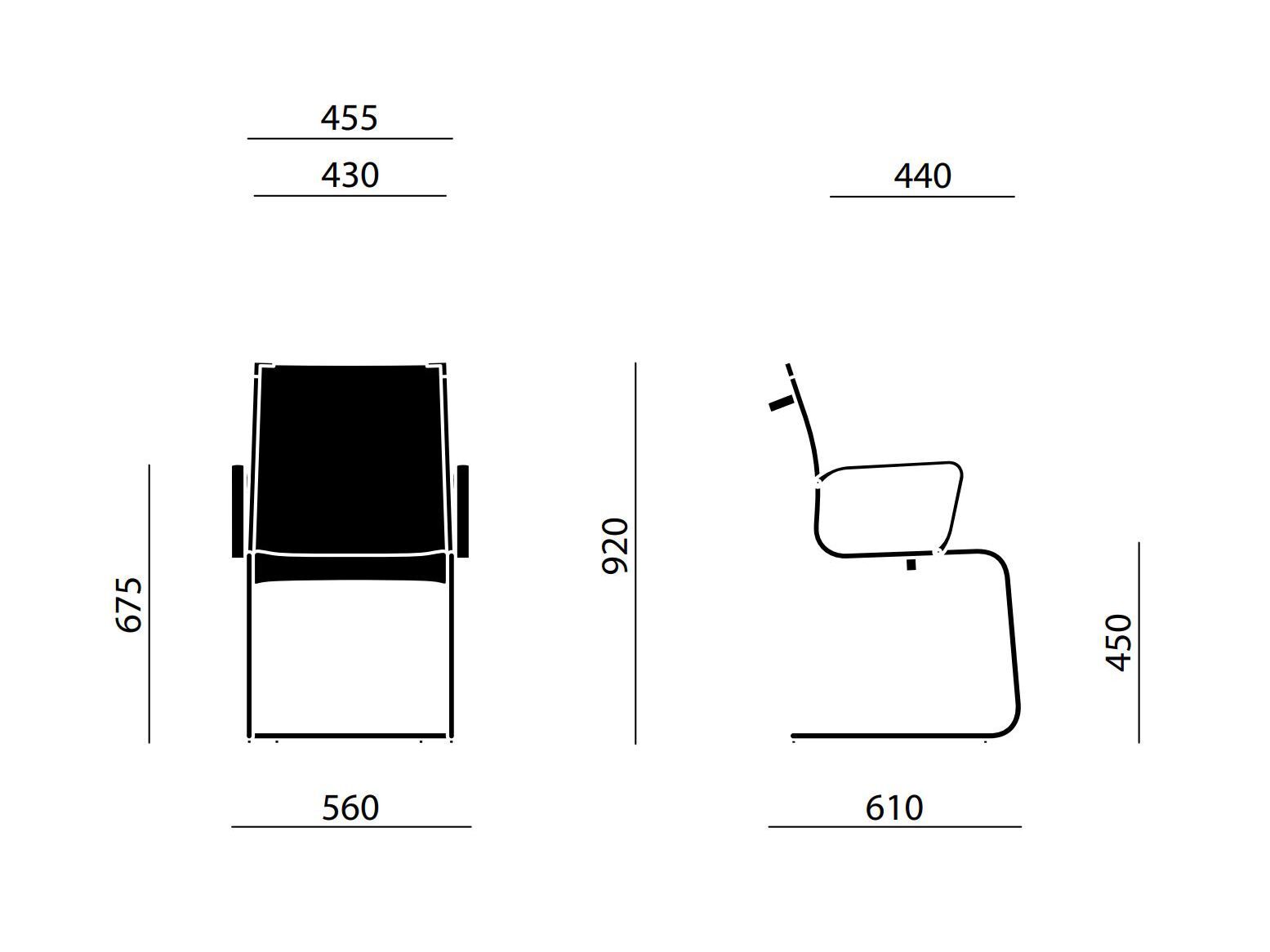 Сетчатый консольный стул с подлокотниками Nahu Aalborg Air ARCH-00032983 - Вид №2