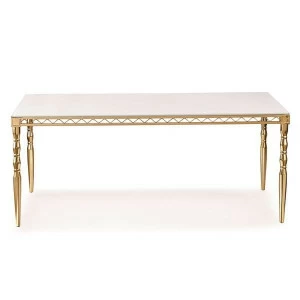 Обеденный стол белый с золотым основанием 200 см Prestige UNICO  248863 Белый;золото