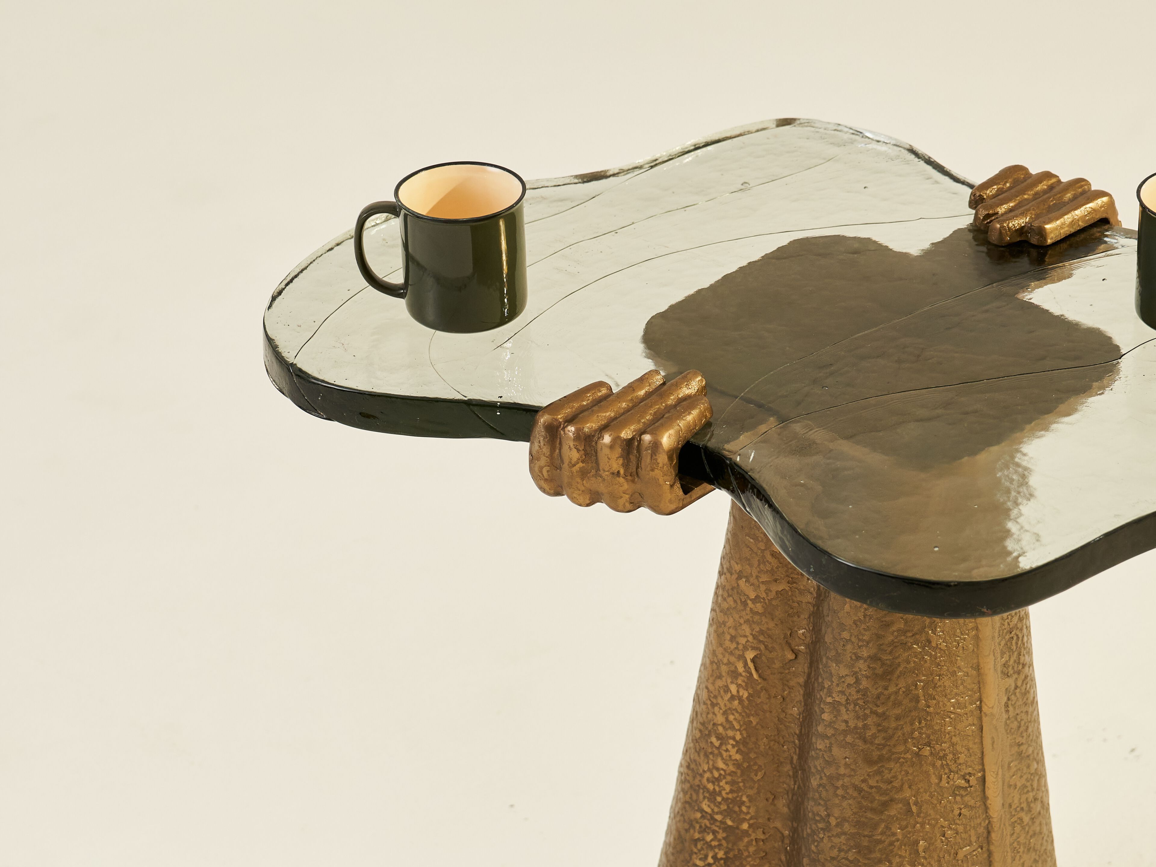 Журнальный столик из алюминия и стекла для гостиной LO Contemporary PAWS ARCH-00000149 - Вид №3