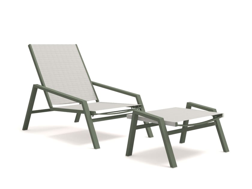 Алюминиевый шезлонг с подлокотниками 10Deka Pulvis ARCH-00057632