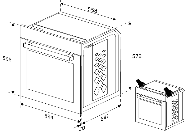 9082806 Электрический духовой шкаф Indesit IFE 3644 J WH белый STDN-0031228 - Вид №17