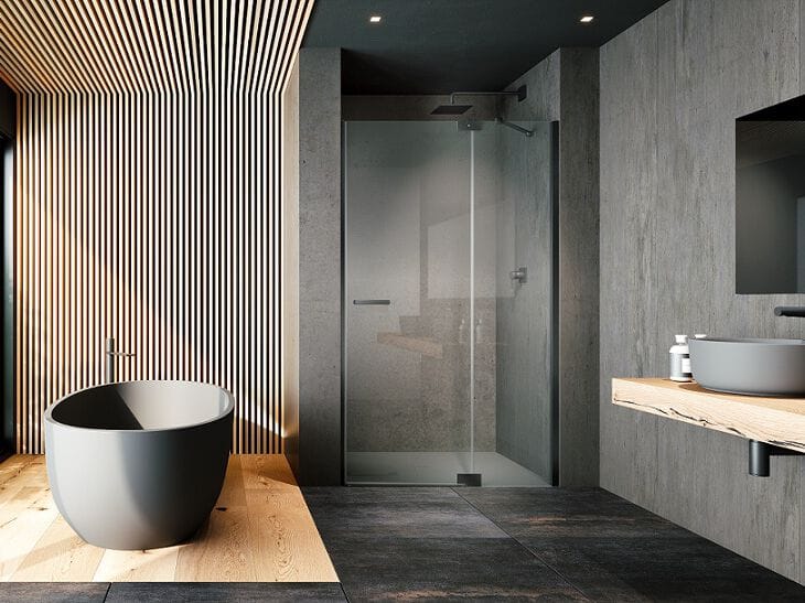 Стеклянная ниша душевая кабина с распашной дверью Provex Industrie E-Lite ARCH-00093899 - Вид №1