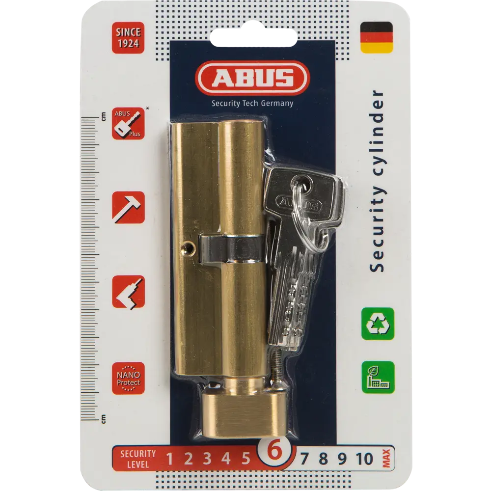 Цилиндр дверной ABUS KD6MM с защитой от взлома, золотистый 82441705 STLM-0027376 - Вид №2