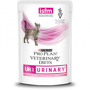 ПР0039975 Корм для кошек Veterinary Diets при болезни нижних отделов мочевыводящих путей, лосось пауч 85г Pro Plan