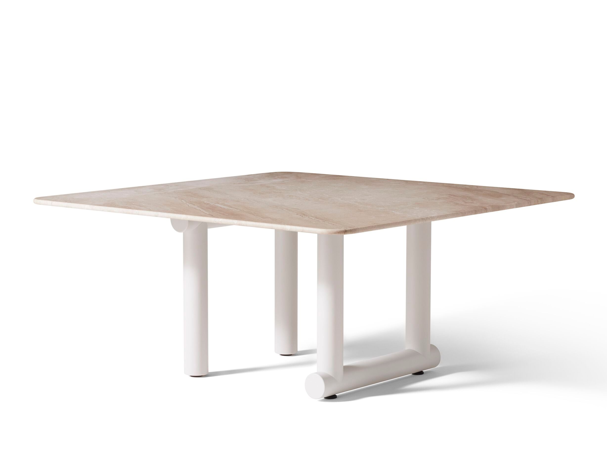 Алюминиевый садовый стол с порошковым покрытием с мраморной столешницей CASSINA Trampoline ARCH-00131298 - Вид №1