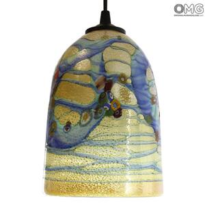 4056 ORIGINALMURANOGLASS Потолочный светильник Фантазия голубой - муранское стекло OMG 12 см