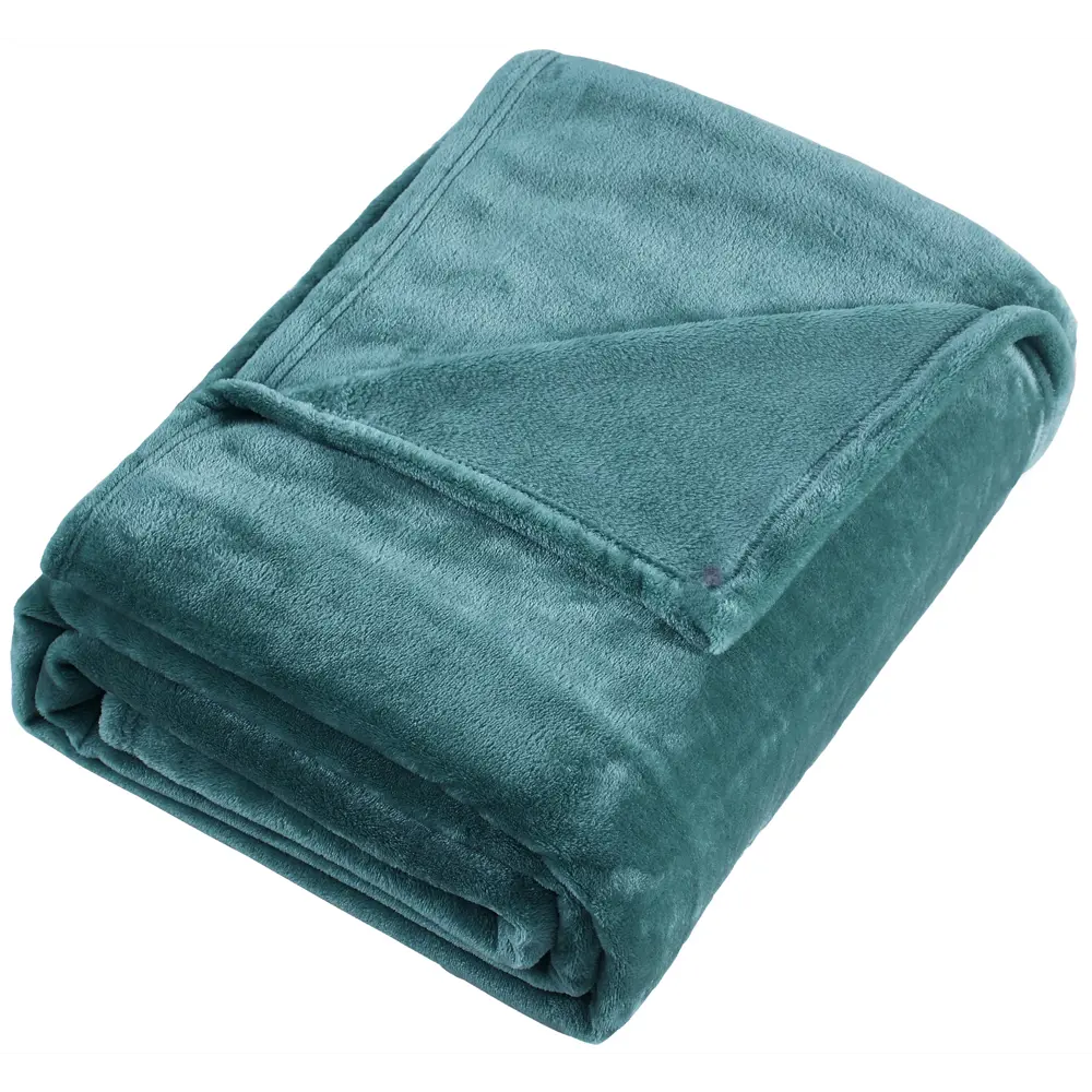 Плед Inspire Flandria 200x220 см микрофибра цвет бирюзовый Emerald 1 STLM-2188219