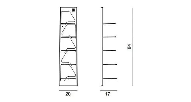 Стальной подвесной книжный шкаф BBB NEANDERTHAL ARCH-00036237 - Вид №6