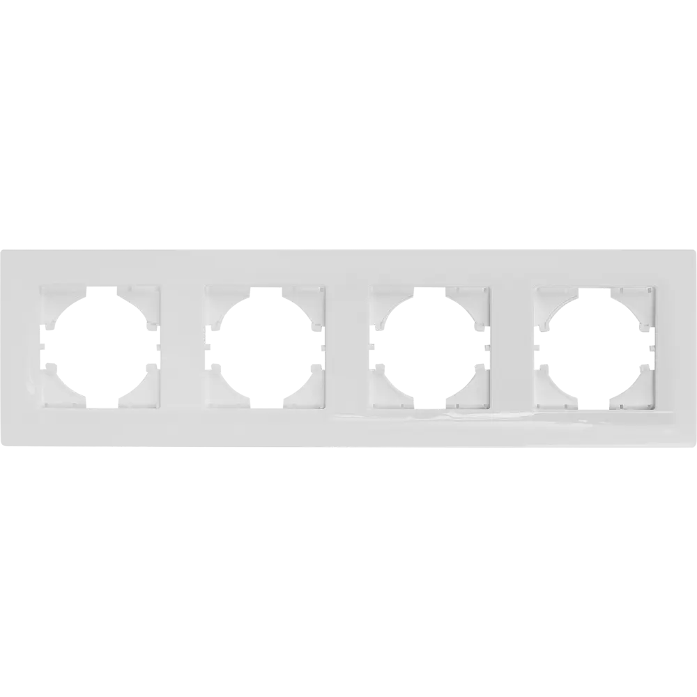 84695725 Рамка для розеток и выключателей Gusi Electric City С1114-001 4 поста цвет белый STLM-0053819