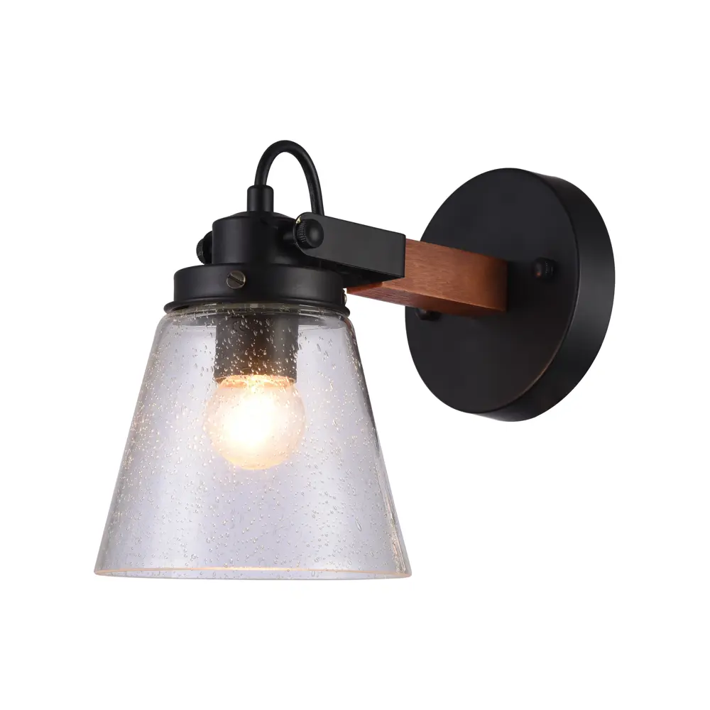 Бра Spartacus, цвет чёрный/прозрачный Rivoli STLM-2194678