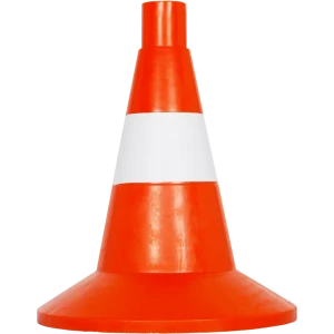 Конус жёсткий малый, цвет оранжевый/белый