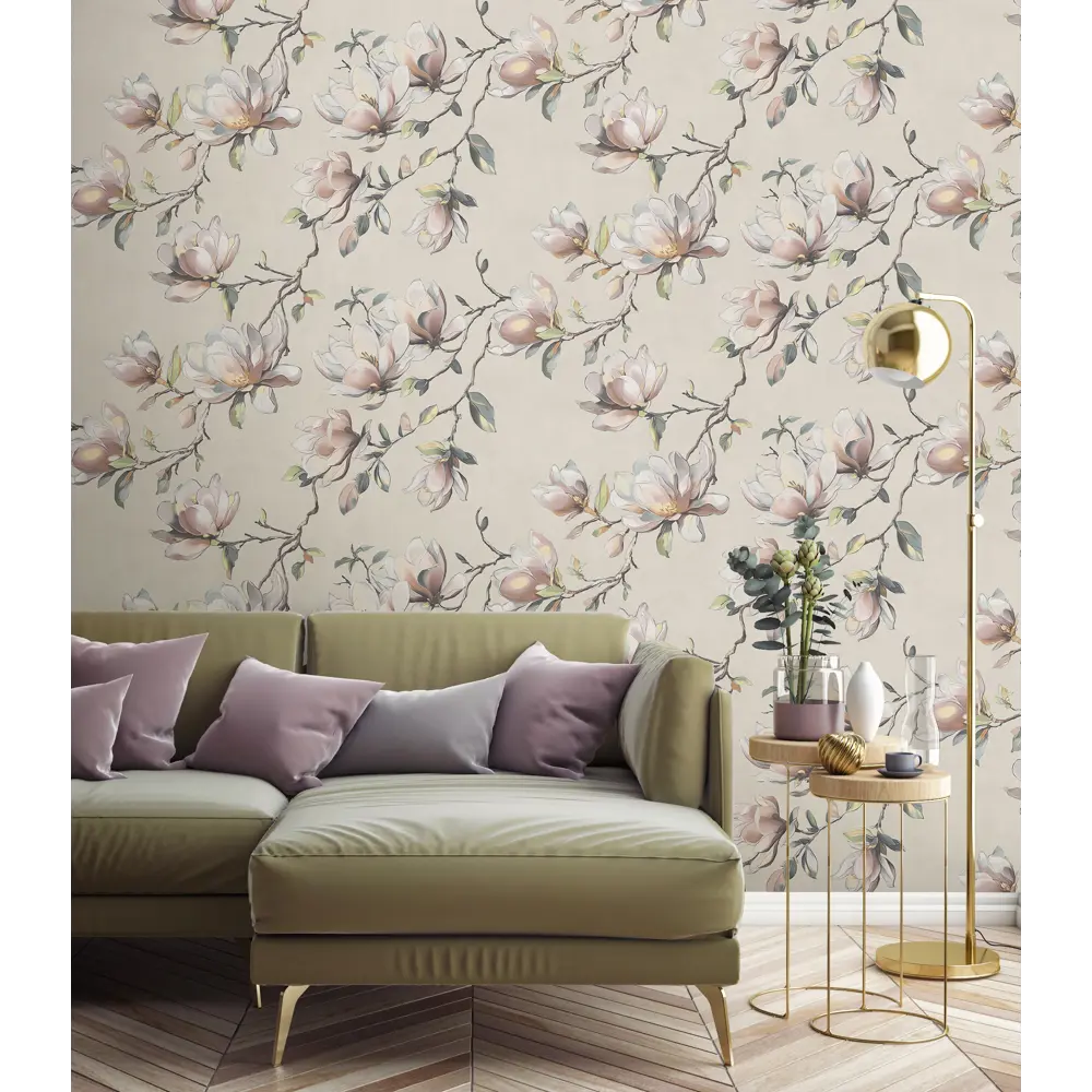 Обои флизелиновые Victoria Stenova Magnolia розовые 1.06 м VS585108 STLM-2101284 - Вид №4