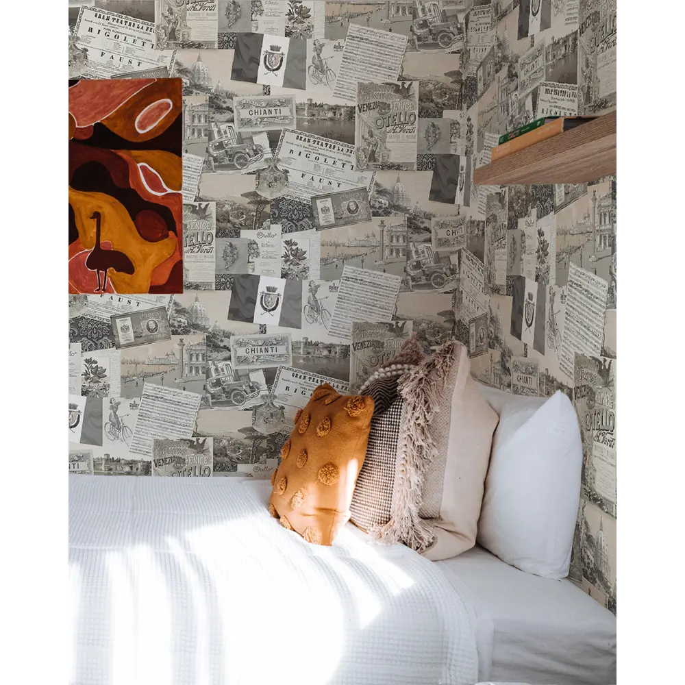 Обои флизелиновые Solo Italia серо-бежевые 1.06 м Е89602 ITALIA VACANZA STLM-2075752 - Вид №1