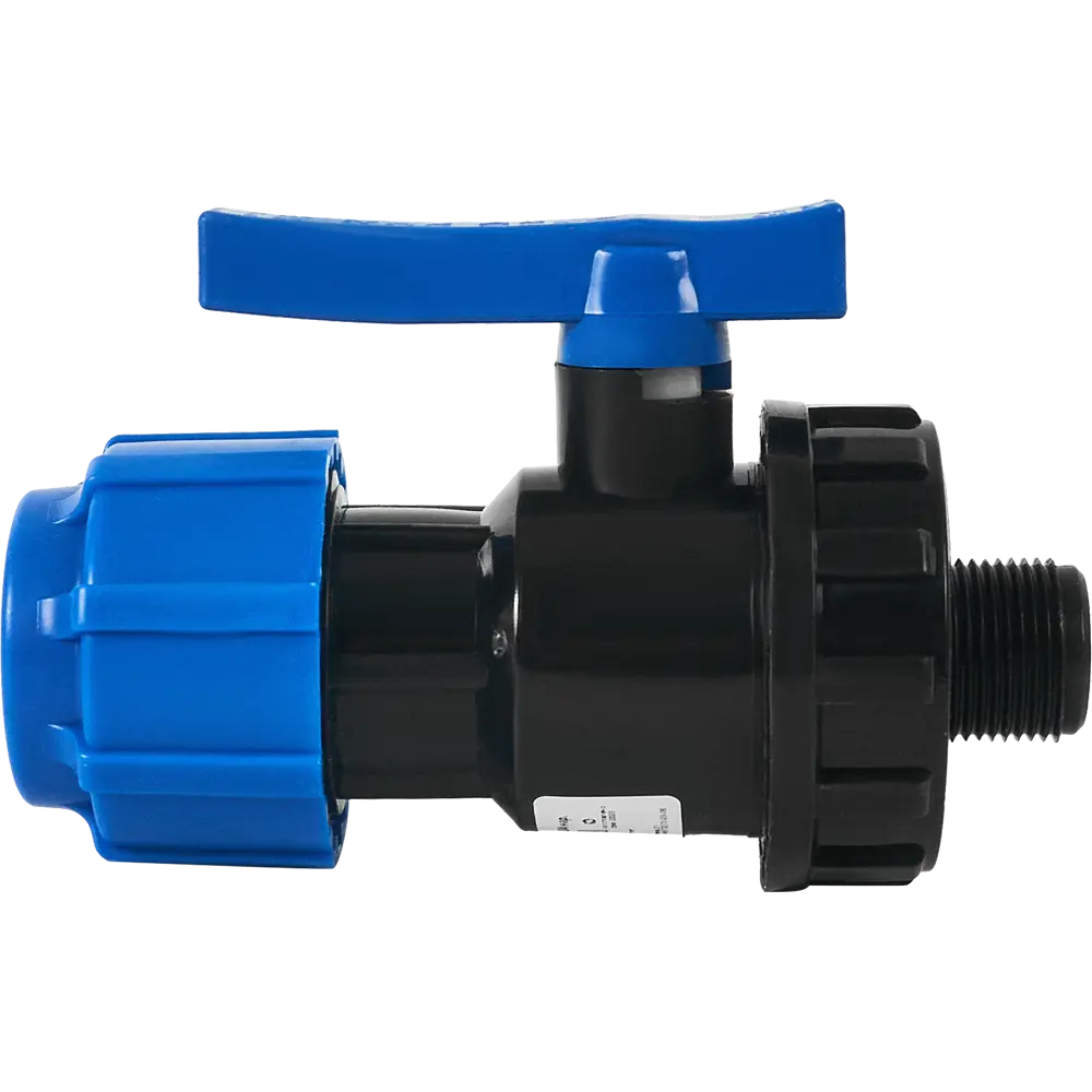 Кран разъемный ПНД Политэк для водоснабжения 32x3/4" 85358388 STLM-0062134 - Вид №1