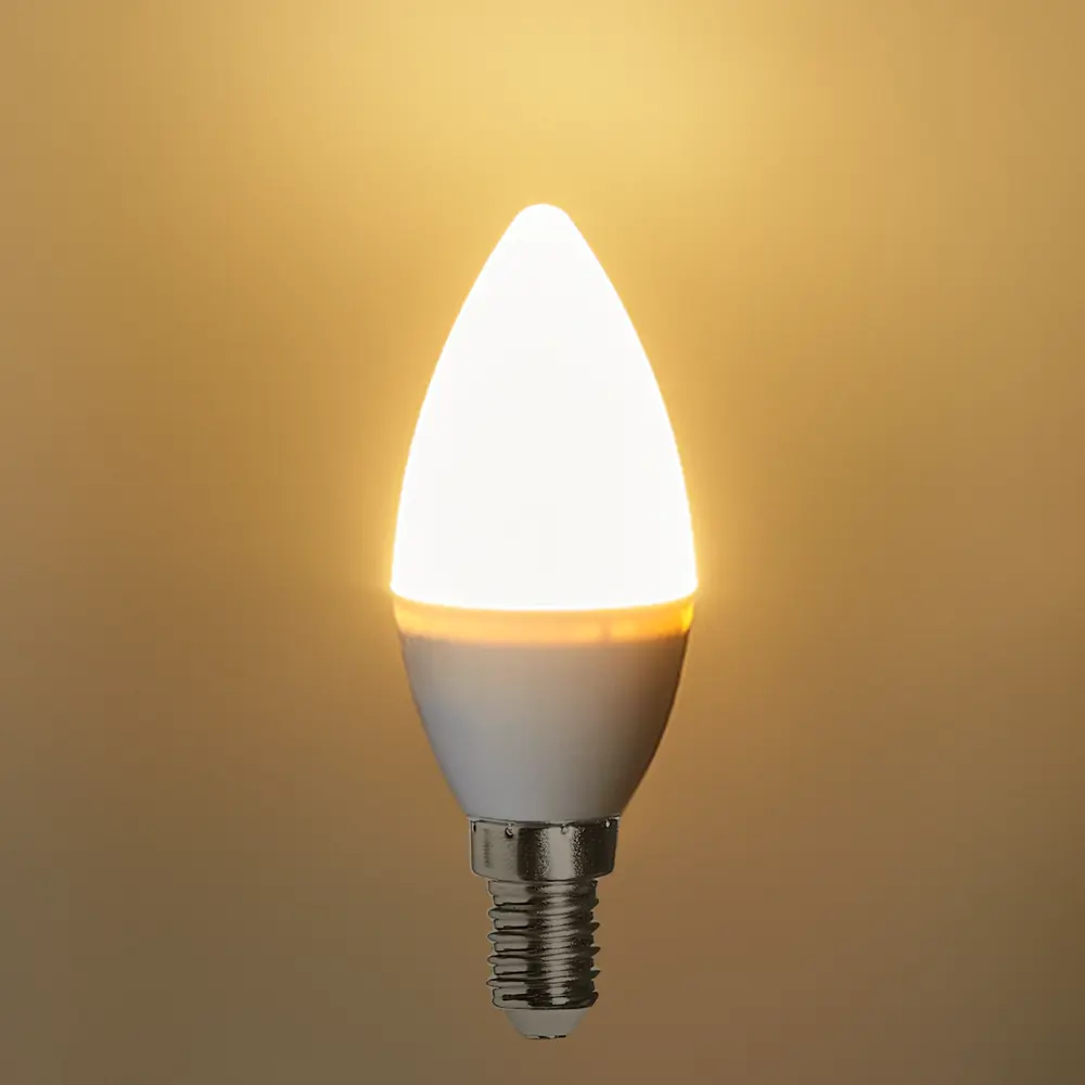 Лампа светодиодная Lexman Candle E14 175-250 В 6.5 Вт белая 600 лм теплый белый свет 82991590 STLM-2035971  - Вид №1