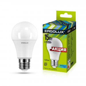 Светодиодная лампа LED-A60-15W-E27-4K 13638 ERGOLUX