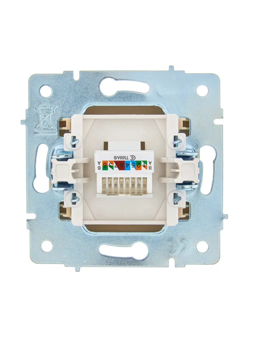 ASTI Розетка компьютерная крем механизм Cat 5e LEZARD 7081-0388-140 - Вид №1