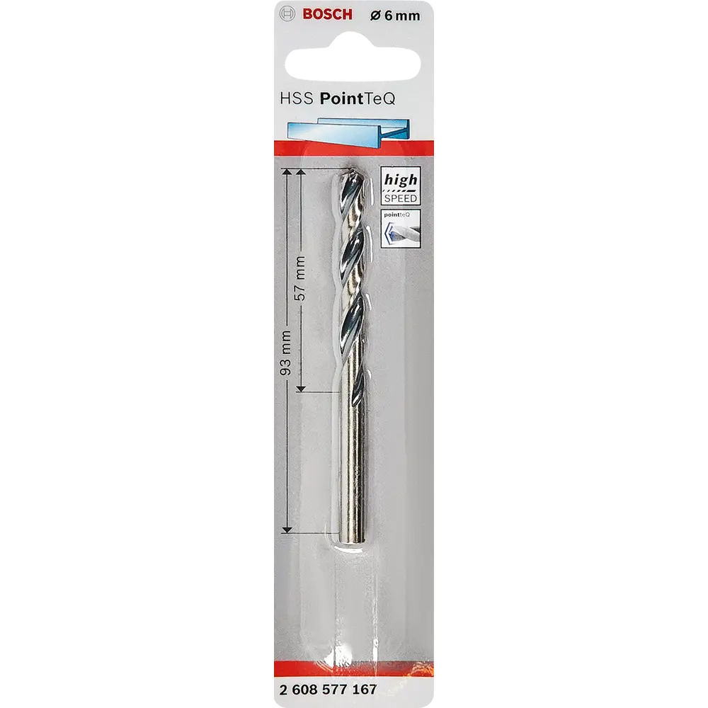 Сверло по металлу Bosch HSS Pointteq 6x57 мм BOSCH PROFESSIONAL STLM-2128099 - Вид №3