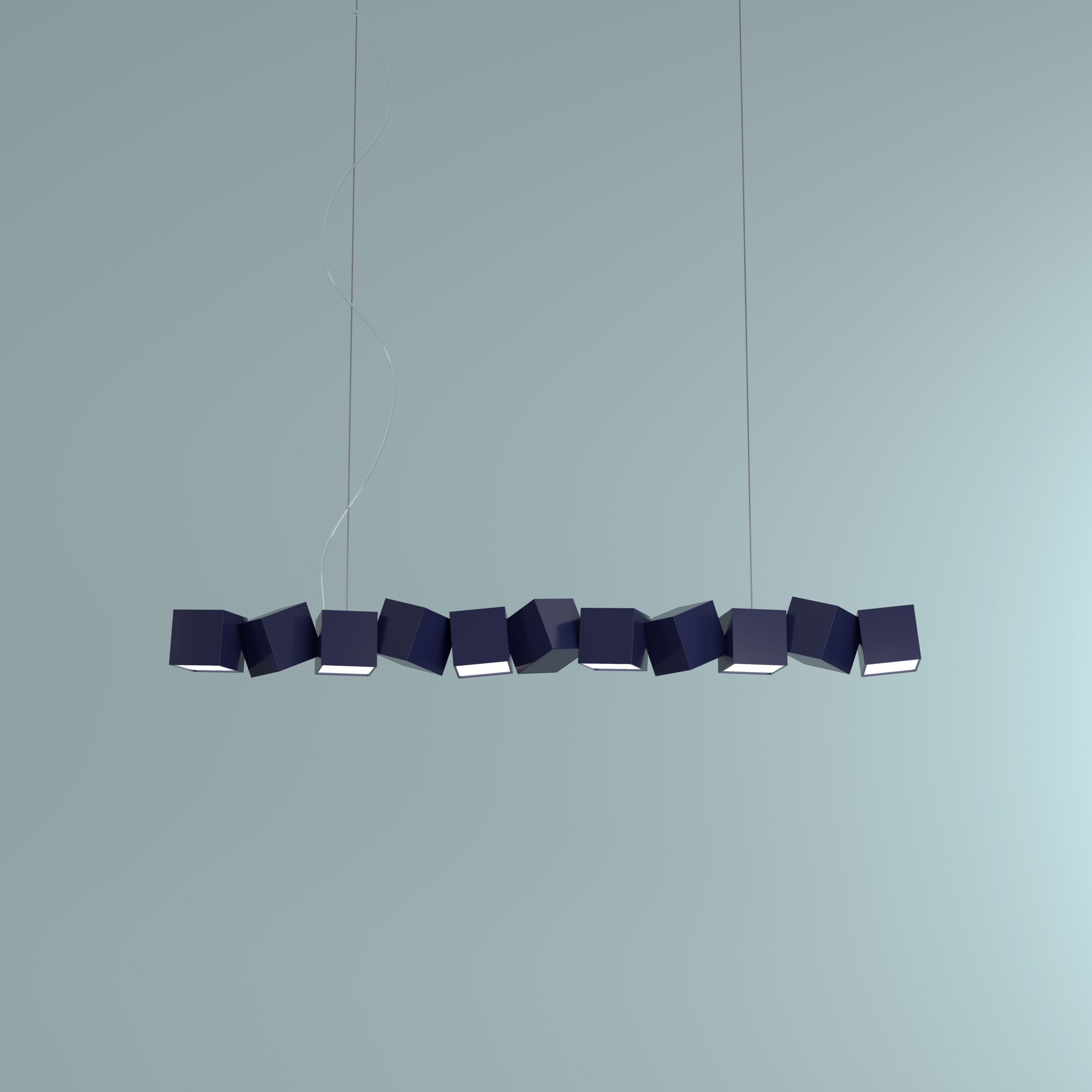 Стальной светодиодный подвесной светильник OBLURE BLOCKCHAIN 11 ARCH-00085020 - Вид №2