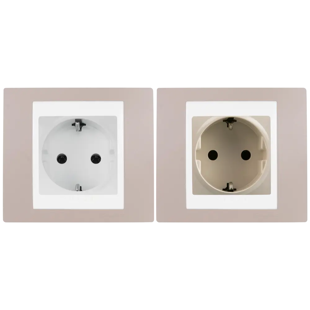 Рамка для розеток и выключателей Systeme Electric Unica 1 пост, цвет коричневый/бежевый STLM-2182122 - Вид №1