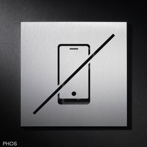 PS4901 Пиктограмма подписывает запрет на использование мобильных телефонов PHOS